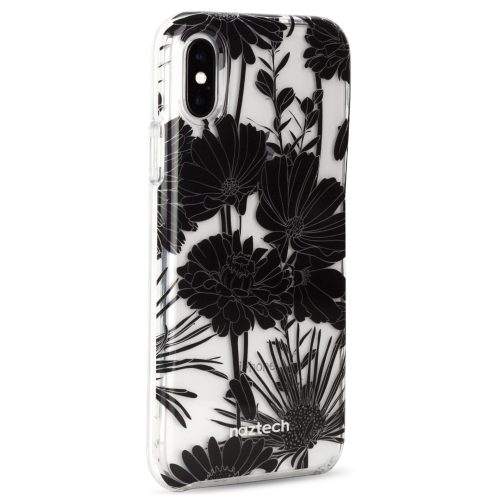 Naztech Hybrid PC + TPU Case for iPhone X/XS - Black Floral